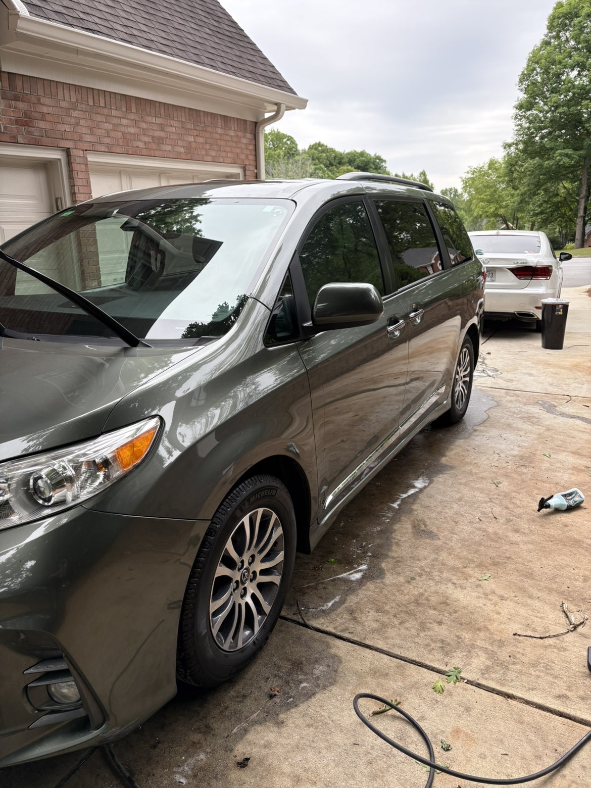 Full exterior detail and paint correction on a minivan with mirror-like shine by Countryside Auto Detailing in Alpharetta